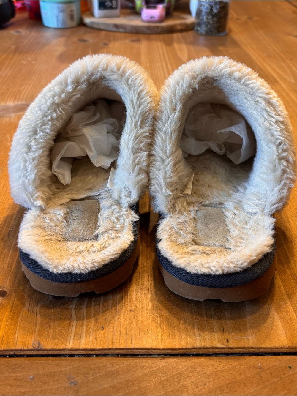 UGG womens Scuffette 11 suede shearling fur mule slide slippers blue 9 - Picture 3 of 6